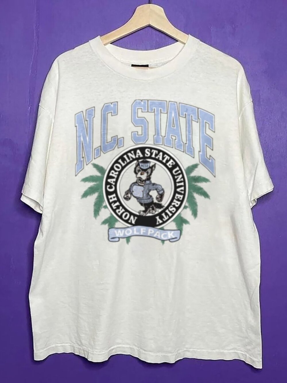 Vintage NC State Wolfpack Football Shirt, North Carolina State University Shirt